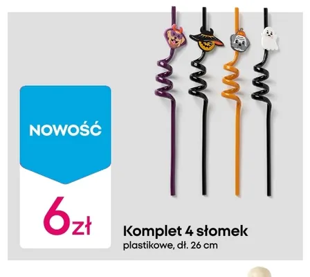 Komplet 4 słomek plastikowe promocja w Pepco