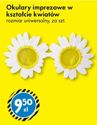 Okulary imprezowe w kształcie kwiatów promocja w Tedi
