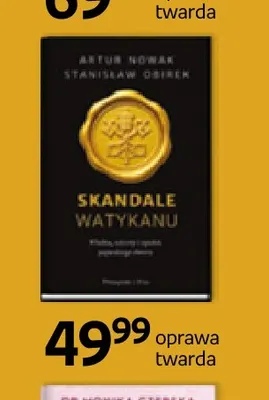 Książka Skandale Watykanu Artur Nowak Stanisław Obirek oprawa twarda promocja w Empik