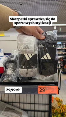 Skarpetki damskie lub męskie Adidas promocja w Biedronka