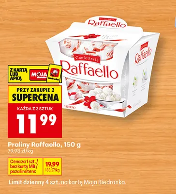 Praliny Raffaello promocja w Biedronka