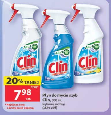 Płyn do mycia szyb Clin Anti-Fog promocja w Auchan