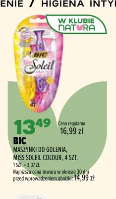 Maszynki do golenia Miss Soleil Colour BIC promocja w Drogerie Natura