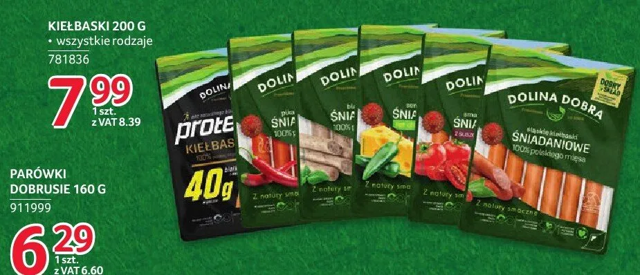 Kiełbaski śniadaniowe z suszonymi pomidorami Dolina Dobra promocja w Selgros