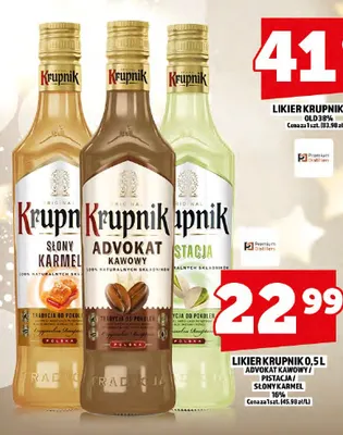 Likier Krupnik pistacja promocja w TOPAZ
