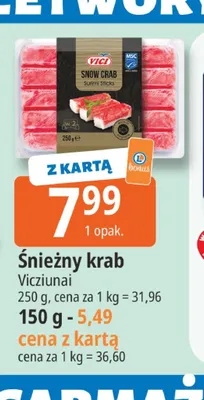 Śnieżny krab Vicziunai 150g promocja w Leclerc