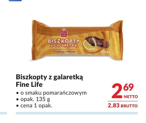 Biszkopty z galaretką Fine Life o smaku pomarańczowym promocja w Makro
