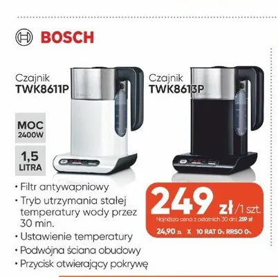 Czajnik Bosch TWK8611P promocja w Max Elektro