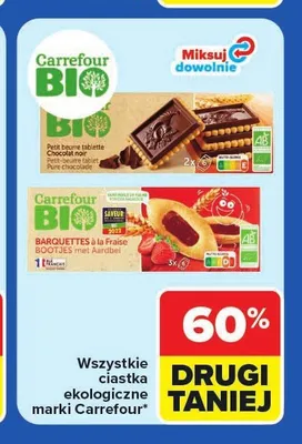Wszystkie ciastka ekologiczne marki Carrefour promocja w Carrefour