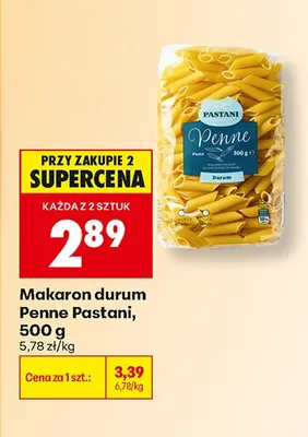 Makaron durum Penne Pastani promocja w Biedronka