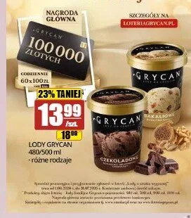 Lody bakaliowe Grycan promocja w API Market