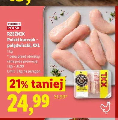 Polski kurczak polędwiczki Rzeźnik XXL promocja w Lidl