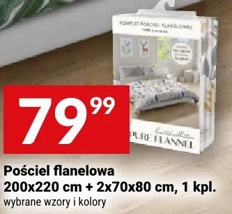 Pościel flanelowa 200x220 cm + 2x70x80 cm promocja w Twój Market