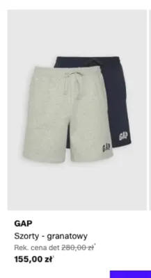 Szorty GAP granatowe promocja w Lounge by Zalando