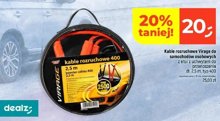 Kable rozruchowe Virage do samochodów osobowych z etui z uchwytem do przenoszenia typ 400 promocja w Dealz