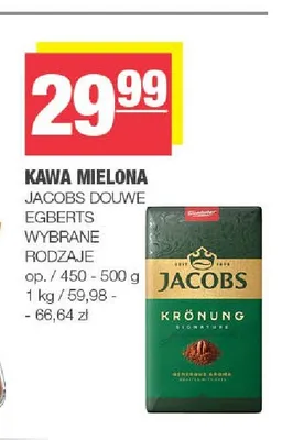 Kawa mielona Jacobs promocja w SPAR