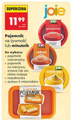 Pojemnik na warzywa, owoce lub ser różne rodzaje promocja w Biedronka
