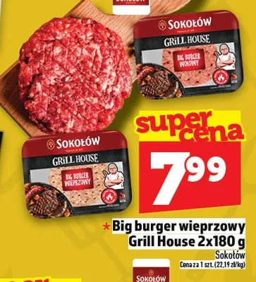 Big burger wieprzowy Grill House promocja w TOPAZ