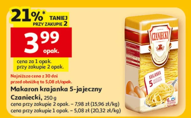 Makaron krajanka S-jajeczny promocja w Auchan