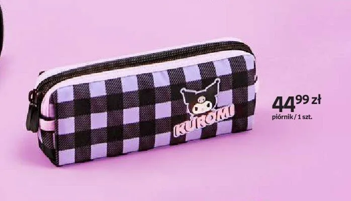 Piórnik podłużny fioletowy w kratkę Kuromi promocja w Empik