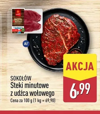 Steki minutowe z udźca wołowego Sokołów promocja w Aldi