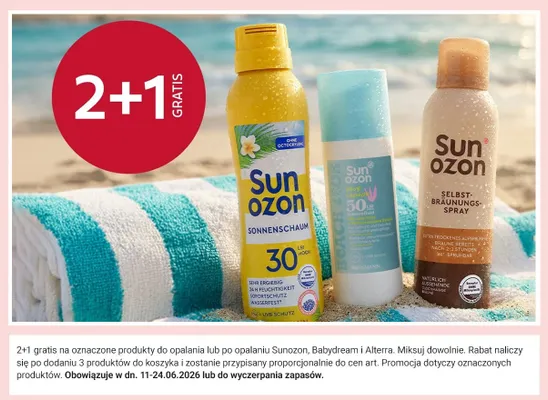 Pianka do opalania Sun Ozon Sonnenschaum SPF 30 promocja w Rossmann
