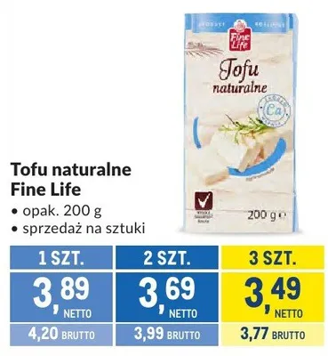 Tofu naturalne Fine Life promocja w Makro