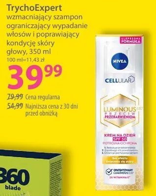 Krem na dzień przeciw przebarwieniom z SPF50, Thiamidolem i kwasem hialuronowym Luminous630 promocja w Hebe