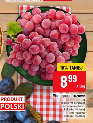 Winogrono różowe promocja w POLOmarket