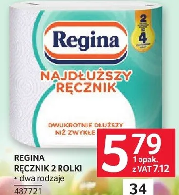 Ręcznik papierowy Regina 2 rolki promocja w Selgros