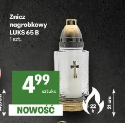 Znicz nagrobkowy Luks 65 B promocja w Delikatesy Centrum