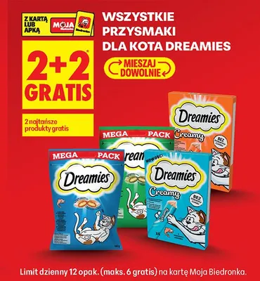 Przysmaki dla kota Dreamies promocja w Biedronka