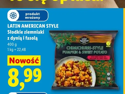 Słodkie ziemniaki z dynią i fasolą Latin American Style promocja w Lidl