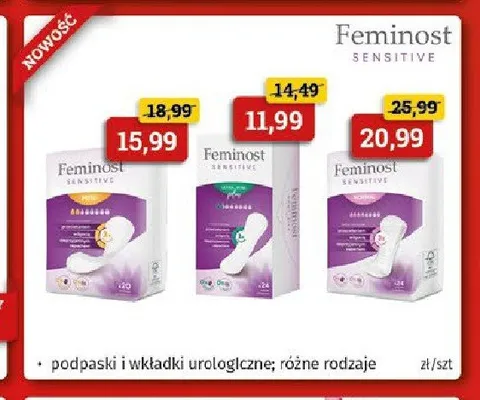 Podpaski urologiczne Feminost Sensitive promocja w Drogeria Kosmyk