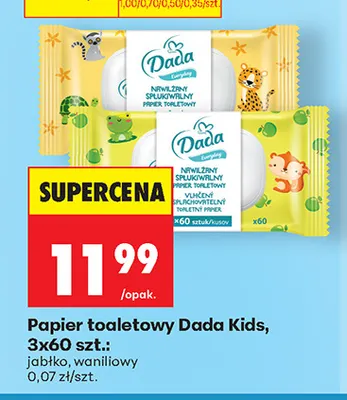 Papier toaletowy Dada Kids jabłko 3-pak promocja w Biedronka
