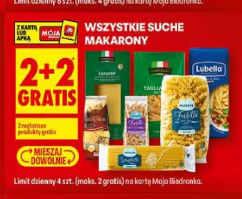 Suche makarony promocja w Biedronka