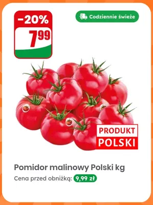 Pomidory malinowe polskie promocja w Dino