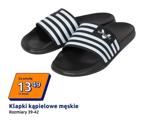 Klapki kąpielowe męskie 41-46 Newcential promocja w Action