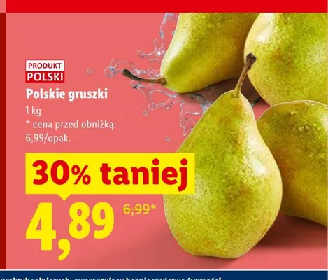 Gruszki polskie promocja w Lidl