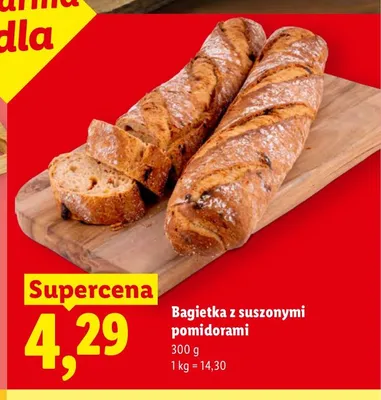 Bagietka z suszonymi pomidorami Piekarnia Lidla promocja w Lidl