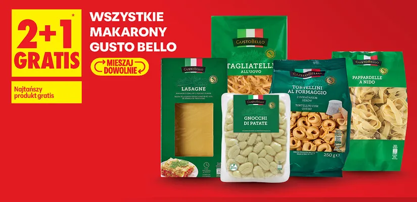 Makaron pappardelle a nido Gusto Bello promocja w Biedronka
