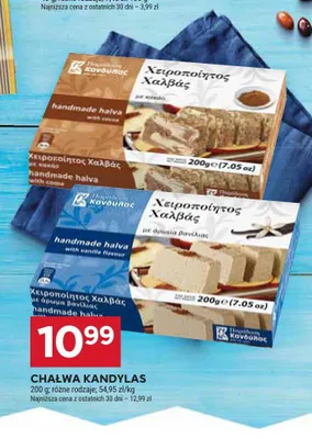 Chałwa Kandylas handmade halva with cocoa promocja w Stokrotka
