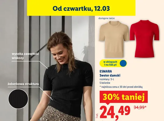 Sweter damski promocja w Lidl
