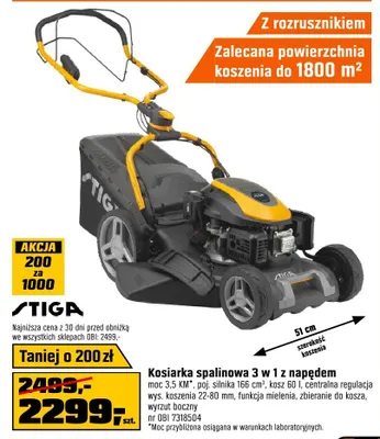 Kosiarka spalinowa 3 w 1 z napędem z rozrusznikiem promocja w OBI