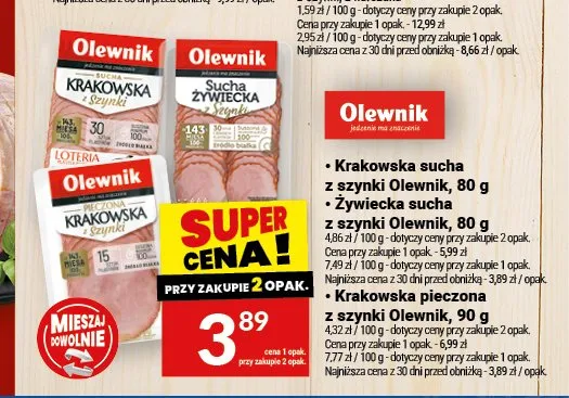 Krakowska sucha z szynki Olewnik promocja w Twój Market