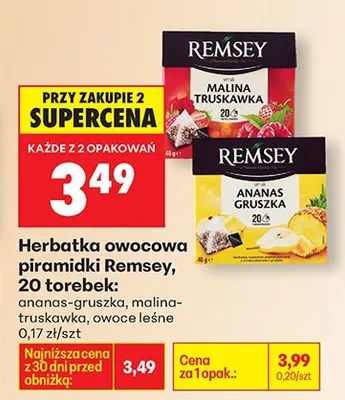 Herbatka owocowa piramidki owoce leśne promocja w Biedronka