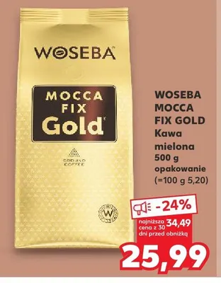 Kawa mielona WOSEBA Mocca Fix Gold promocja w Kaufland