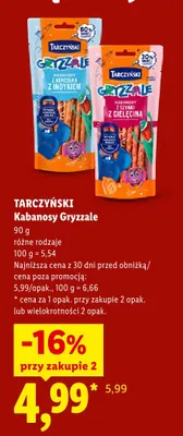 Kabanosy Tarczyński Gryzzale z kurczaka z indykiem promocja w Lidl