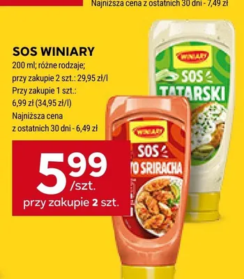 Sos tatarski Winiary promocja w Stokrotka