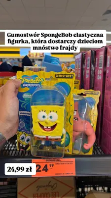 Elastyczna figurka Gumostwory SpongeBob Kanciastoporty promocja w Biedronka